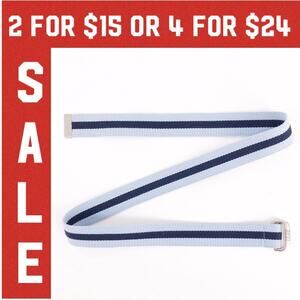 🔴 IZOD striped canvas belt